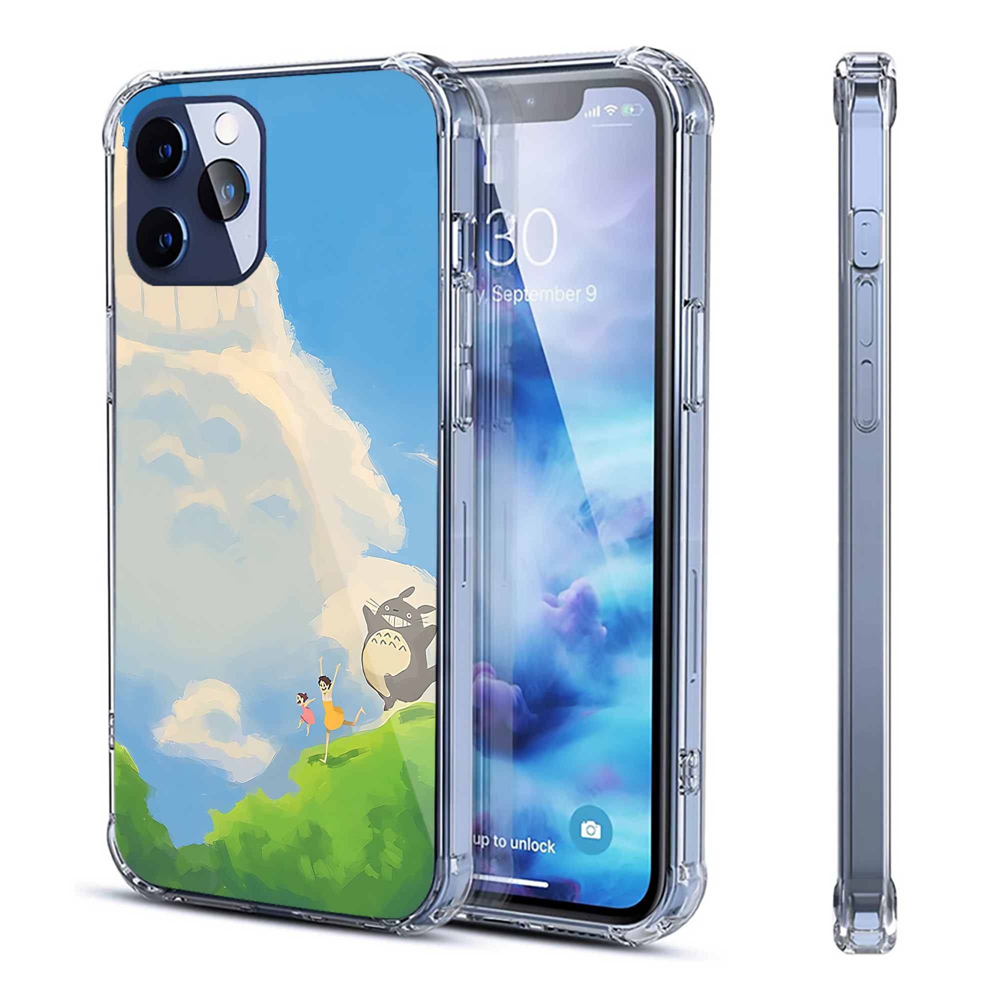 （画像用） となりのトトロ 草壁メイ 草壁サツキ My Neighbor Totoro Satsuki Kusakabe Mei Kusakabe 【iPhone 12シリーズ対応】透明スマホケース（クリアソフトケース）